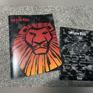 Disney Lion King Broadway Musical Program